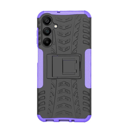 For Samsung Galaxy A16 5G / A16 4G Case PC+TPU Tyre Pattern Slim Phone Cover with Kickstand