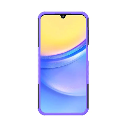 For Samsung Galaxy A16 5G / A16 4G Case PC+TPU Tyre Pattern Slim Phone Cover with Kickstand