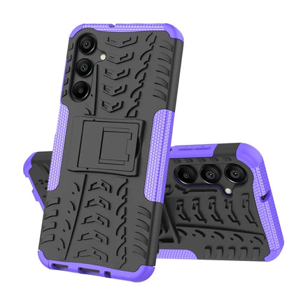 For Samsung Galaxy A16 5G / A16 4G Case PC+TPU Tyre Pattern Slim Phone Cover with Kickstand