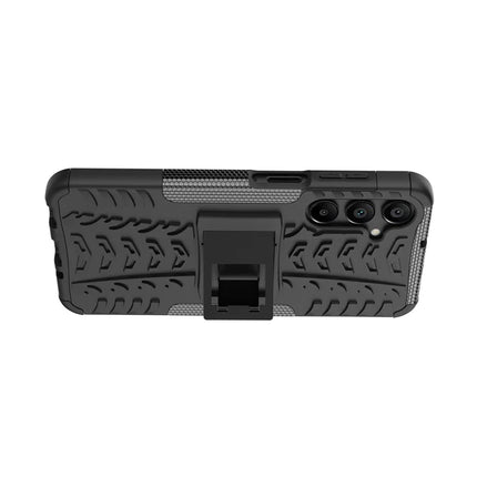 For Samsung Galaxy A16 5G / A16 4G Case PC+TPU Tyre Pattern Slim Phone Cover with Kickstand