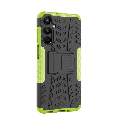 For Samsung Galaxy A16 5G / A16 4G Case PC+TPU Tyre Pattern Slim Phone Cover with Kickstand