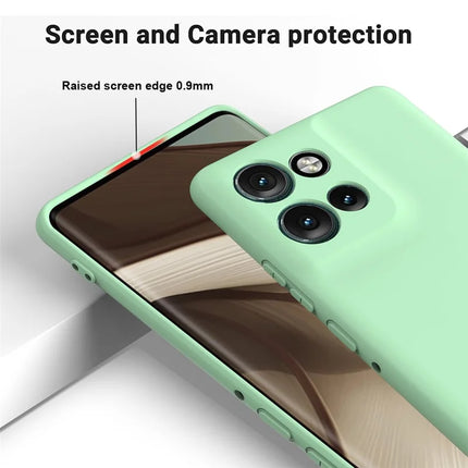For Motorola Edge 50 Neo 5G / Moto S50 5G / Thinkphone 25 5G Case Liquid Silicone Anti-Scratch Phone Cover with Hand Strap
