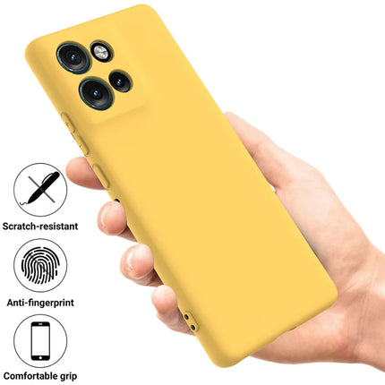 For Motorola Edge 50 Neo 5G / Moto S50 5G / Thinkphone 25 5G Case Liquid Silicone Anti-Scratch Phone Cover with Hand Strap