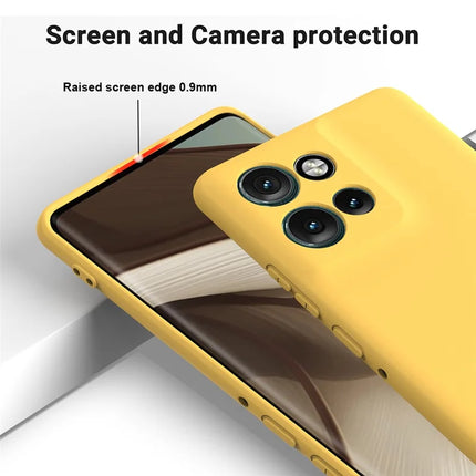 For Motorola Edge 50 Neo 5G / Moto S50 5G / Thinkphone 25 5G Case Liquid Silicone Anti-Scratch Phone Cover with Hand Strap