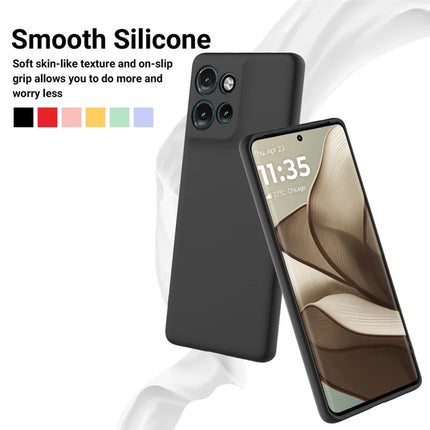 For Motorola Edge 50 Neo 5G / Moto S50 5G / Thinkphone 25 5G Case Liquid Silicone Anti-Scratch Phone Cover with Hand Strap