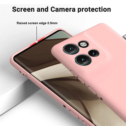 For Motorola Edge 50 Neo 5G / Moto S50 5G / Thinkphone 25 5G Case Liquid Silicone Anti-Scratch Phone Cover with Hand Strap