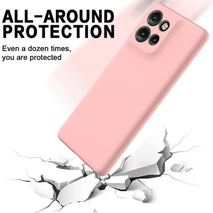 For Motorola Edge 50 Neo 5G / Moto S50 5G / Thinkphone 25 5G Case Liquid Silicone Anti-Scratch Phone Cover with Hand Strap