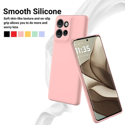 For Motorola Edge 50 Neo 5G / Moto S50 5G / Thinkphone 25 5G Case Liquid Silicone Anti-Scratch Phone Cover with Hand Strap
