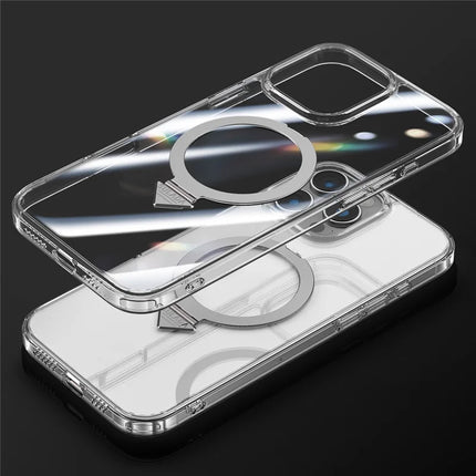 SULADA For iPhone 16 Pro Max Case Compatible with MagSafe Kickstand Clear Hard PC Phone Cover