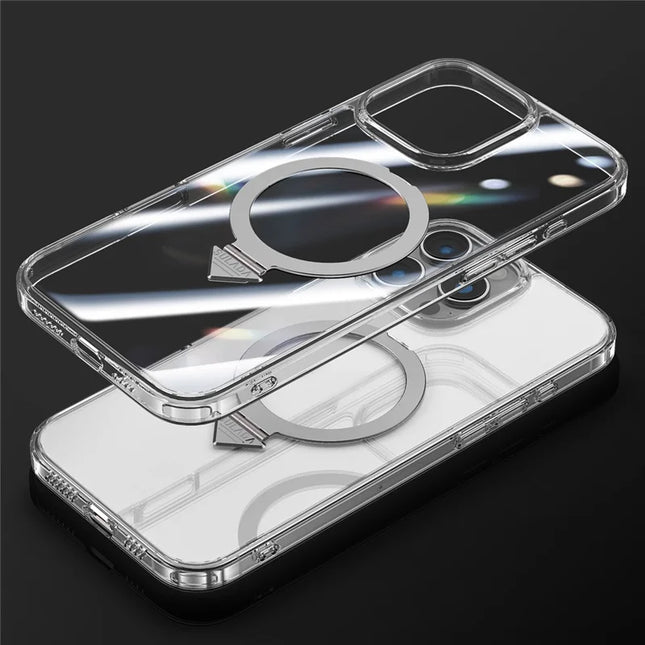 SULADA For iPhone 16 Pro Max Case Compatible with MagSafe Kickstand Clear Hard PC Phone Cover