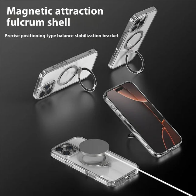 SULADA For iPhone 16 Pro Max Case Compatible with MagSafe Kickstand Clear Hard PC Phone Cover