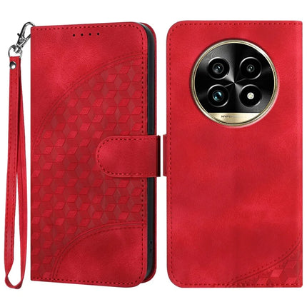 YX0060 For Realme 13 Pro 5G (Global) / 13 Pro+ 5G (Global) Case Elephant Head Pattern Leather Phone Cover - Red