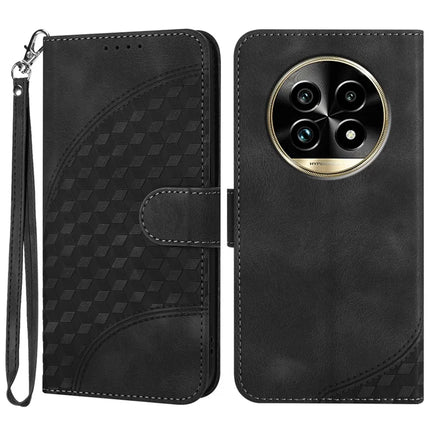YX0060 For Realme 13 Pro 5G (Global) / 13 Pro+ 5G (Global) Case Elephant Head Pattern Leather Phone Cover - Black