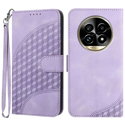 YX0060 For Realme 13 Pro 5G (Global) / 13 Pro+ 5G (Global) Case Elephant Head Pattern Leather Phone Cover - Purple