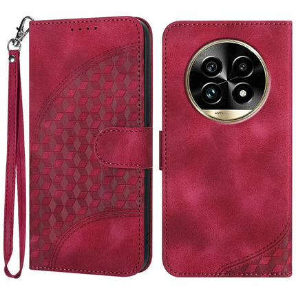 YX0060 For Realme 13 Pro 5G (Global) / 13 Pro+ 5G (Global) Case Elephant Head Pattern Leather Phone Cover - Rose