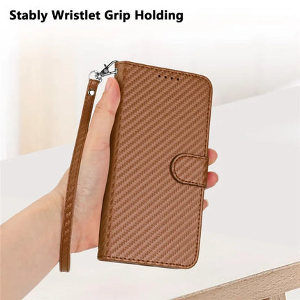 YX0070 For Realme 13 Pro 5G (Global) / 13 Pro+ 5G (Global) Wallet Case Carbon Fiber Texture Leather Cell Accessories Phone Cover