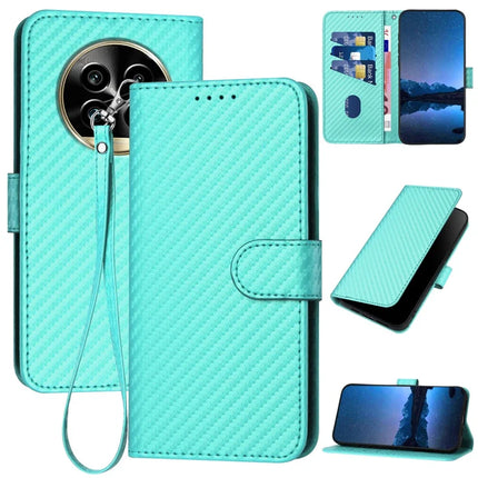 YX0070 For Realme 13 Pro 5G (Global) / 13 Pro+ 5G (Global) Wallet Case Carbon Fiber Texture Leather Cell Accessories Phone Cover - Baby Blue