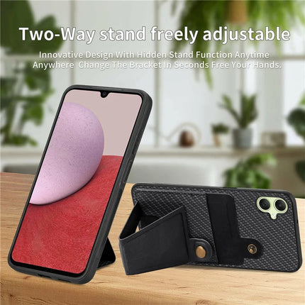 For Samsung Galaxy A06 Case K-Shaped Kickstand Leather+PC+TPU Phone Cover