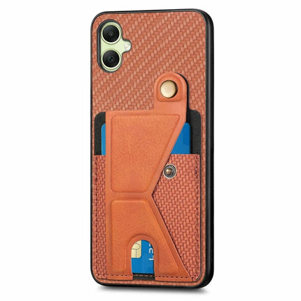 For Samsung Galaxy A06 Case K-Shaped Kickstand Leather+PC+TPU Phone Cover