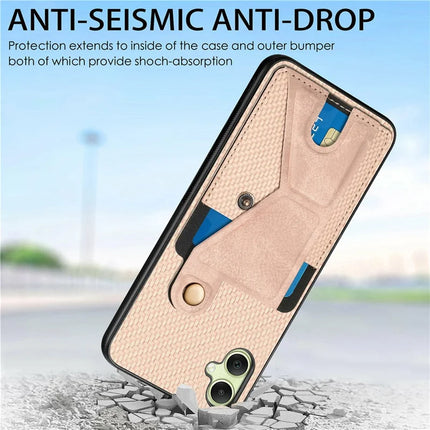 For Samsung Galaxy A06 Case K-Shaped Kickstand Leather+PC+TPU Phone Cover