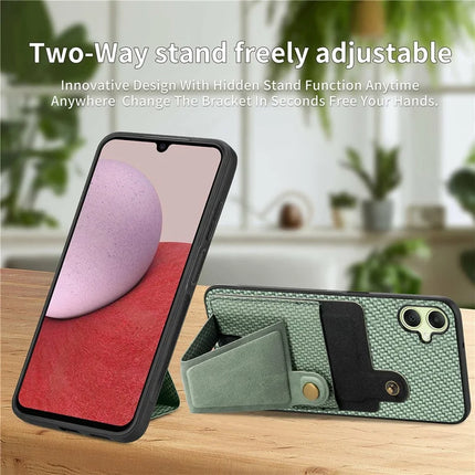 For Samsung Galaxy A06 Case K-Shaped Kickstand Leather+PC+TPU Phone Cover