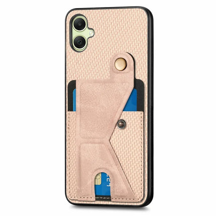 For Samsung Galaxy A06 Case K-Shaped Kickstand Leather+PC+TPU Phone Cover