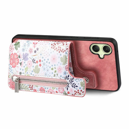 D10 For Samsung Galaxy A06 Case Pattern Kickstand Wallet Leather+TPU Phone Cover RFID Blocking