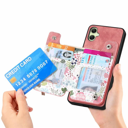 D10 For Samsung Galaxy A06 Case Pattern Kickstand Wallet Leather+TPU Phone Cover RFID Blocking