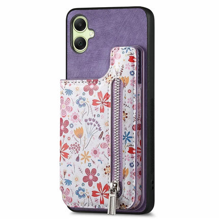 D10 For Samsung Galaxy A06 Case Pattern Kickstand Wallet Leather+TPU Phone Cover RFID Blocking