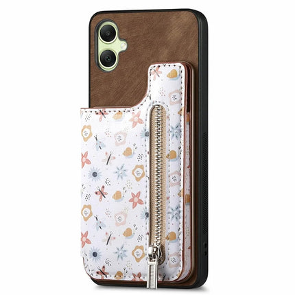 D10 For Samsung Galaxy A06 Case Pattern Kickstand Wallet Leather+TPU Phone Cover RFID Blocking