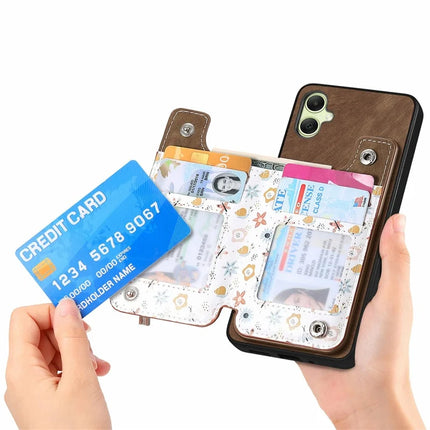 D10 For Samsung Galaxy A06 Case Pattern Kickstand Wallet Leather+TPU Phone Cover RFID Blocking