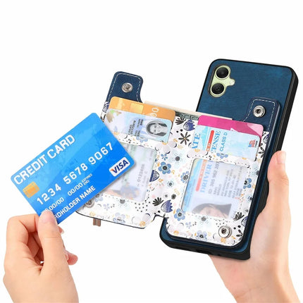 D10 For Samsung Galaxy A06 Case Pattern Kickstand Wallet Leather+TPU Phone Cover RFID Blocking