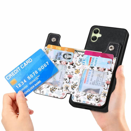 D10 For Samsung Galaxy A06 Case Pattern Kickstand Wallet Leather+TPU Phone Cover RFID Blocking