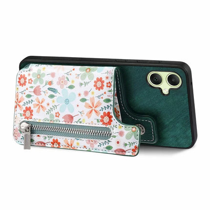 D10 For Samsung Galaxy A06 Case Pattern Kickstand Wallet Leather+TPU Phone Cover RFID Blocking