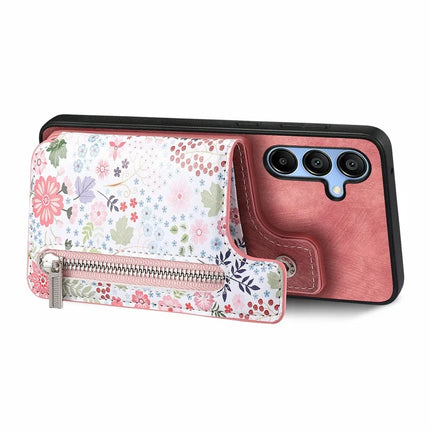 D10 For Samsung Galaxy A16 5G / A16 4G Case Pattern Kickstand Wallet Leather+TPU Phone Cover RFID Blocking