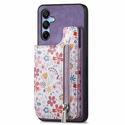 D10 For Samsung Galaxy A16 5G / A16 4G Case Pattern Kickstand Wallet Leather+TPU Phone Cover RFID Blocking