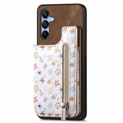 D10 For Samsung Galaxy A16 5G / A16 4G Case Pattern Kickstand Wallet Leather+TPU Phone Cover RFID Blocking