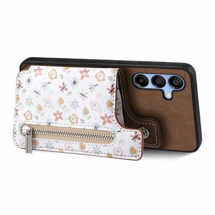 D10 For Samsung Galaxy A16 5G / A16 4G Case Pattern Kickstand Wallet Leather+TPU Phone Cover RFID Blocking