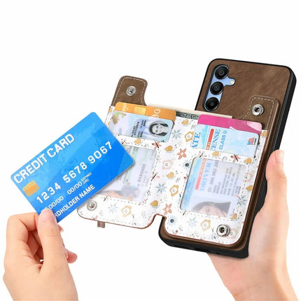 D10 For Samsung Galaxy A16 5G / A16 4G Case Pattern Kickstand Wallet Leather+TPU Phone Cover RFID Blocking