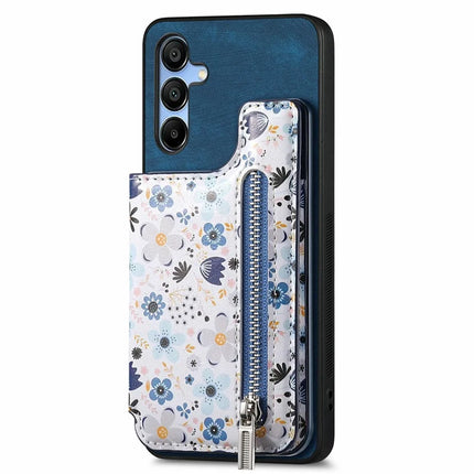 D10 For Samsung Galaxy A16 5G / A16 4G Case Pattern Kickstand Wallet Leather+TPU Phone Cover RFID Blocking