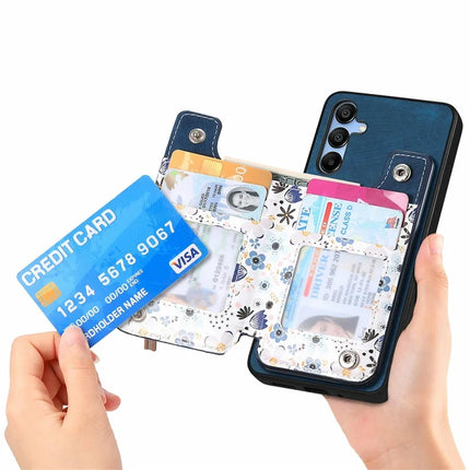 D10 For Samsung Galaxy A16 5G / A16 4G Case Pattern Kickstand Wallet Leather+TPU Phone Cover RFID Blocking