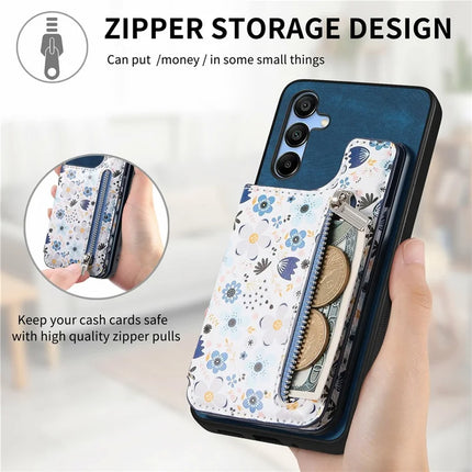 D10 For Samsung Galaxy A16 5G / A16 4G Case Pattern Kickstand Wallet Leather+TPU Phone Cover RFID Blocking