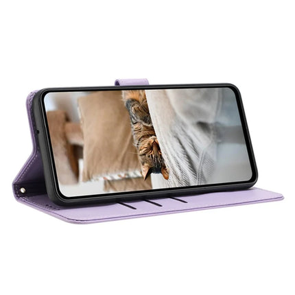 For Motorola Edge 50 Neo 5G / Moto S50 5G / Thinkphone 25 5G Case with Strap Cats Imprint Leather Wallet Phone Cover