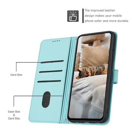 For Motorola Edge 50 Neo 5G / Moto S50 5G / Thinkphone 25 5G Case with Strap Cats Imprint Leather Wallet Phone Cover