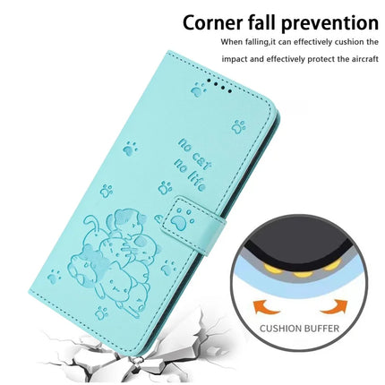 For Motorola Edge 50 Neo 5G / Moto S50 5G / Thinkphone 25 5G Case with Strap Cats Imprint Leather Wallet Phone Cover