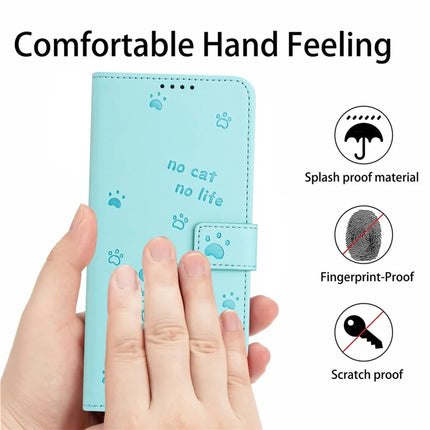 For Motorola Edge 50 Neo 5G / Moto S50 5G / Thinkphone 25 5G Case with Strap Cats Imprint Leather Wallet Phone Cover