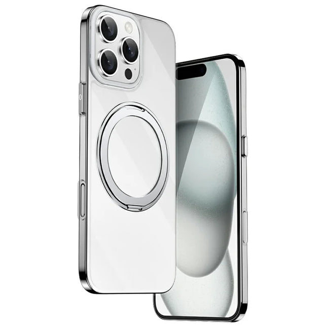 XUNDD Zero Sense Series For iPhone 16 Pro Max Case Compatible with MagSafe Rotating Kickstand PC+TPU Phone Cover