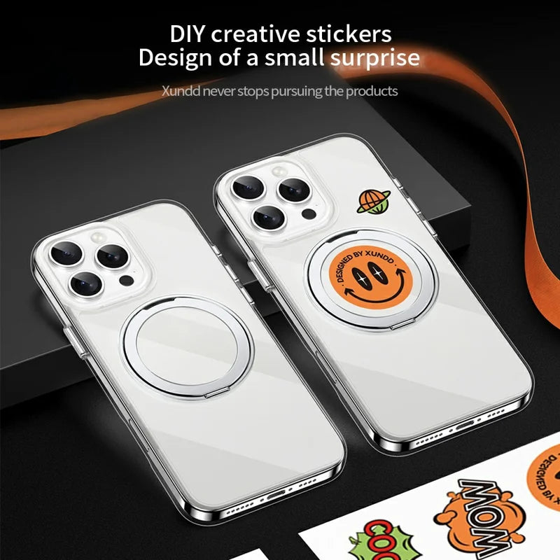 ShopCaseCart Premium Magnetic iPhone 16 Pro Max Protective cover Compatible with MagSafe Rotating Kickstand PC+TPU Phone Guard