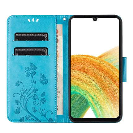 For Samsung Galaxy A16 5G / A16 4G Case Imprinted Mini Butterfly Leather Wallet Phone Cover