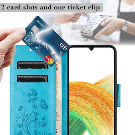 For Samsung Galaxy A16 5G / A16 4G Case Imprinted Mini Butterfly Leather Wallet Phone Cover
